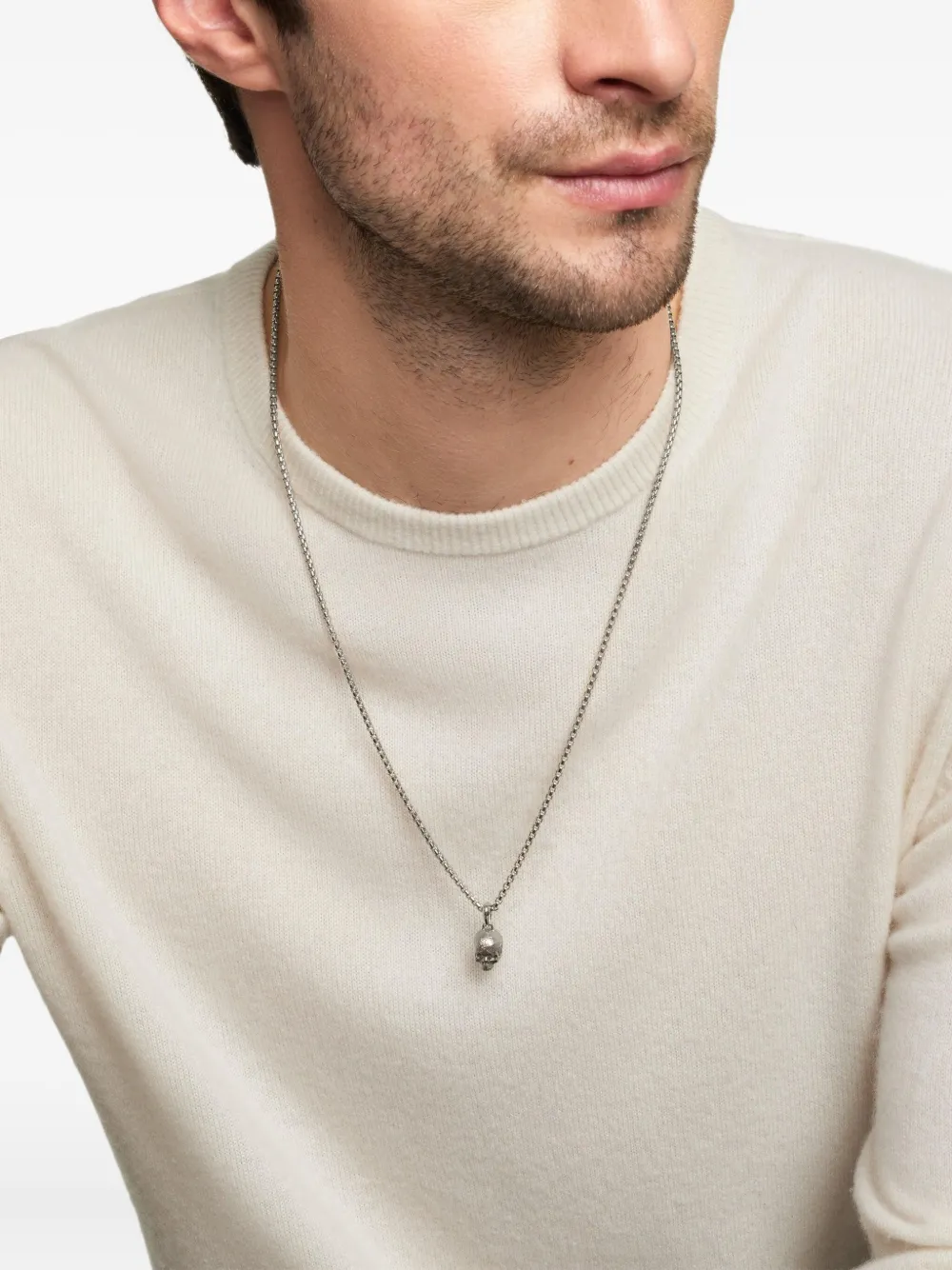 David Yurman sterling silver Memento Mori Skull amulet (16mm) | Image 2