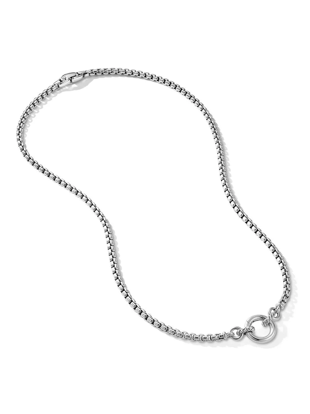 Image 2 of David Yurman sterling silver Smooth Amulet Vehicle Box Chain necklace