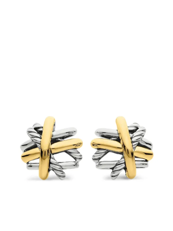 John Hardy Orecchini a Bottone Essential In Oro Giallo 14kt | Argento | IT