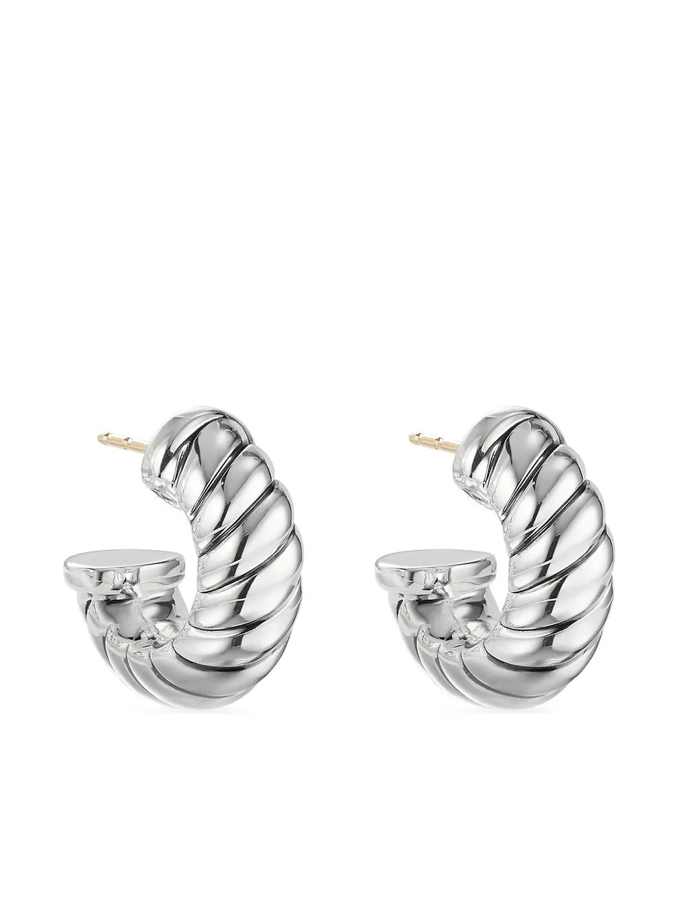 

David Yurman Sculpted Cable Shrimp earrings - Silver