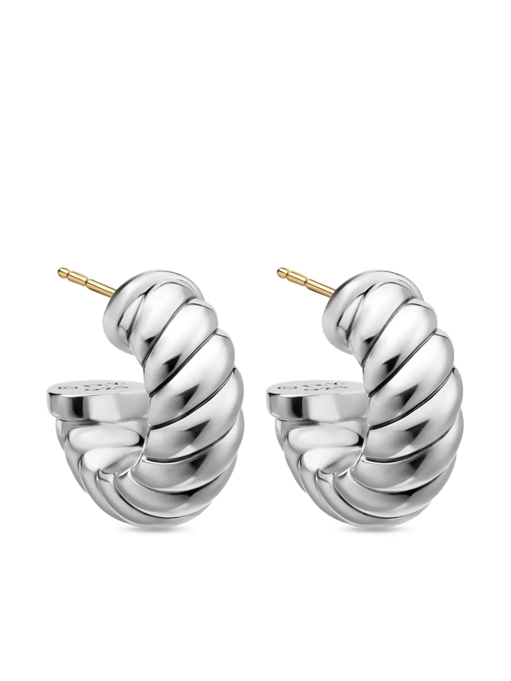David Yurman Sculpted Cable ピアス 20.5mm スターリングシルバー - シルバートーン David Yurman Sculpted Cable ピアス 20.5mm スターリングシルバー - シルバートーン