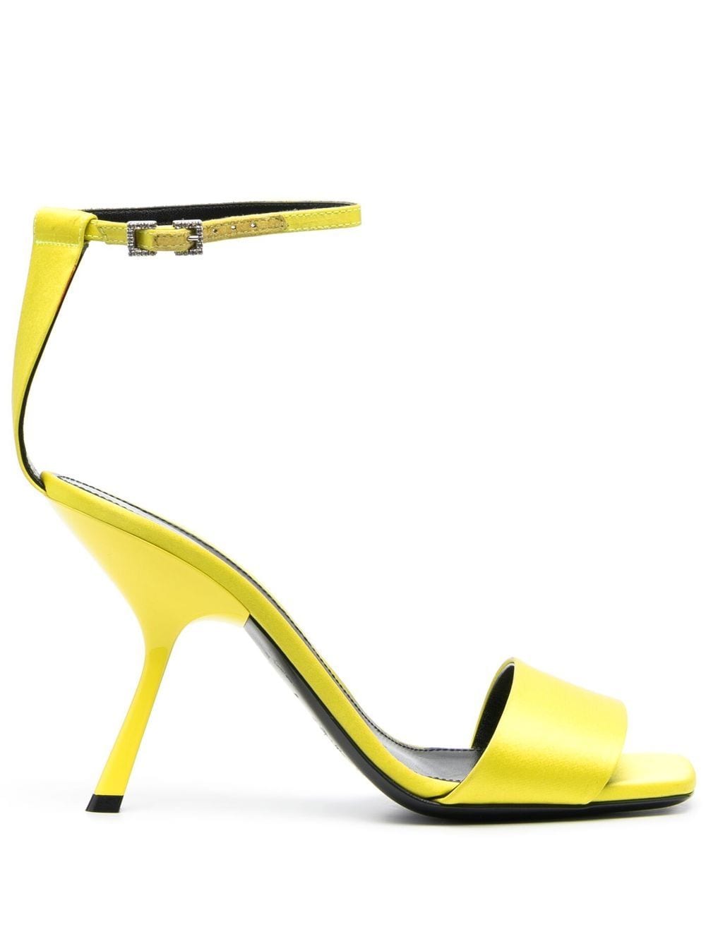 Shop Sergio Rossi Evangelie 110mm Open-toe Sandals In Yellow