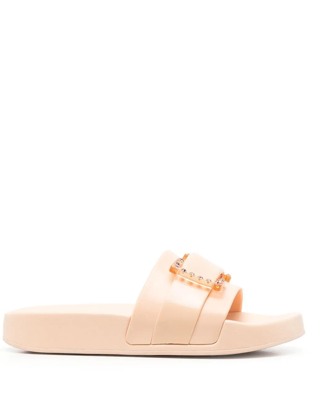 

Sergio Rossi Jelly embellished-buckle slides - Orange