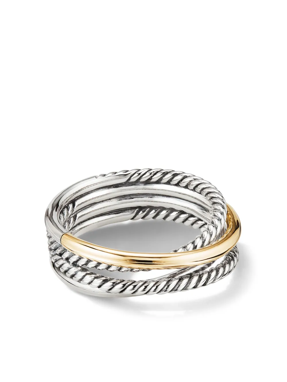 David Yurman Sterling Silver Crossover Ring In Silver
