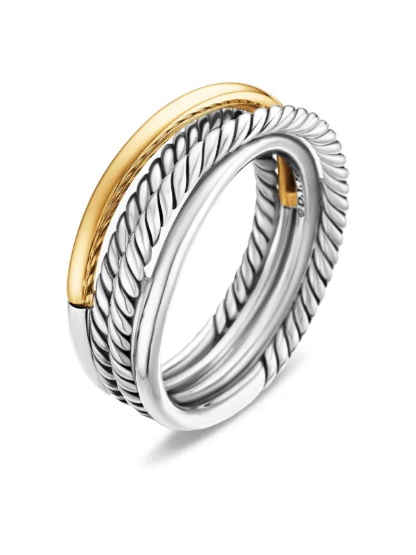 18kt yellow gold Sculpted Cable stud earrings (8mm)