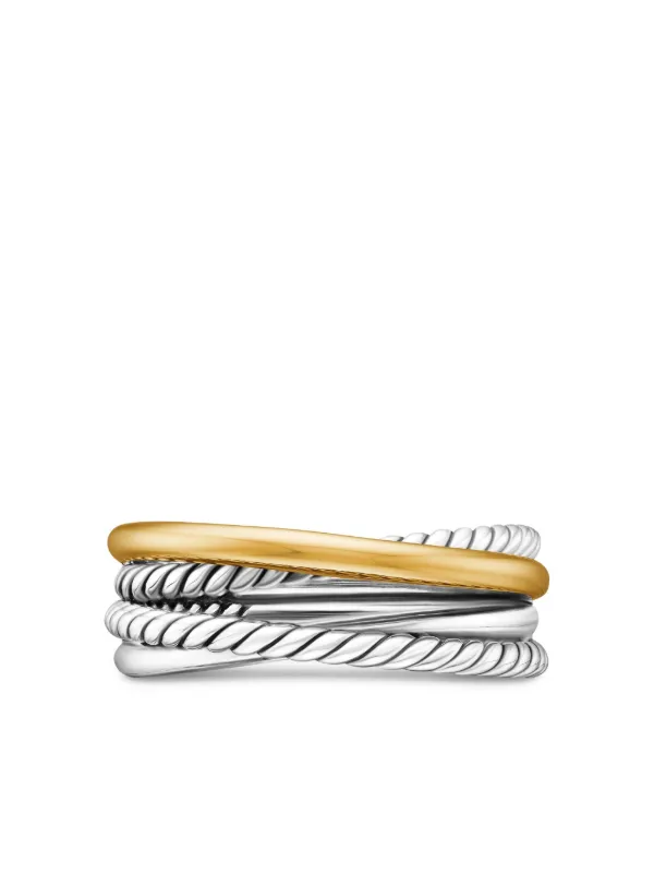 18kt yellow gold Sculpted Cable stud earrings (8mm)