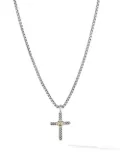 David Yurman 14kt yellow gold and sterling silver Petite X Cross necklace (24mm)