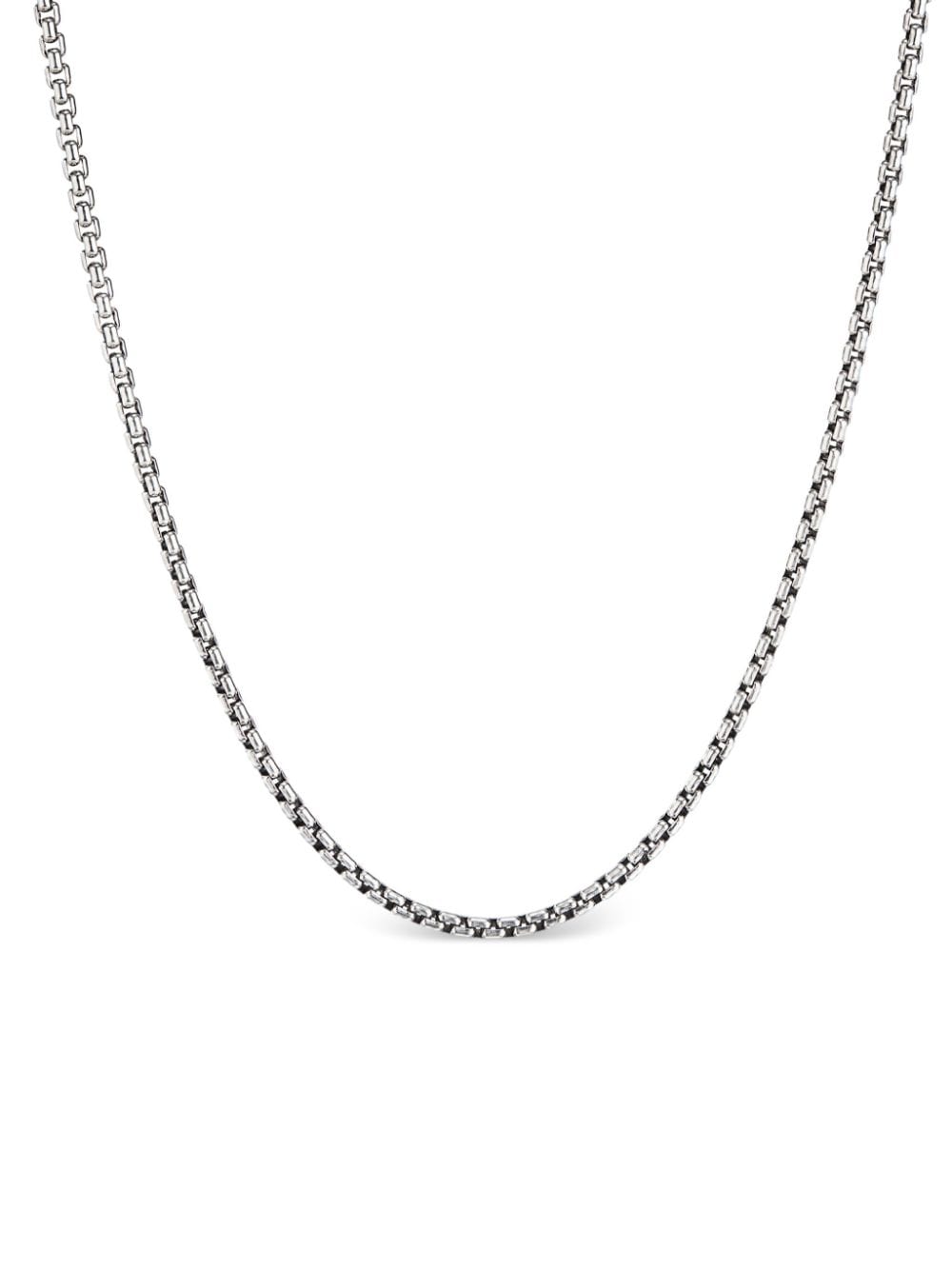 David Yurman Box Chain Necklace In Silver