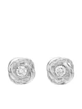David Yurman sterling silver Infinity diamond stud earrings (6.8mm)