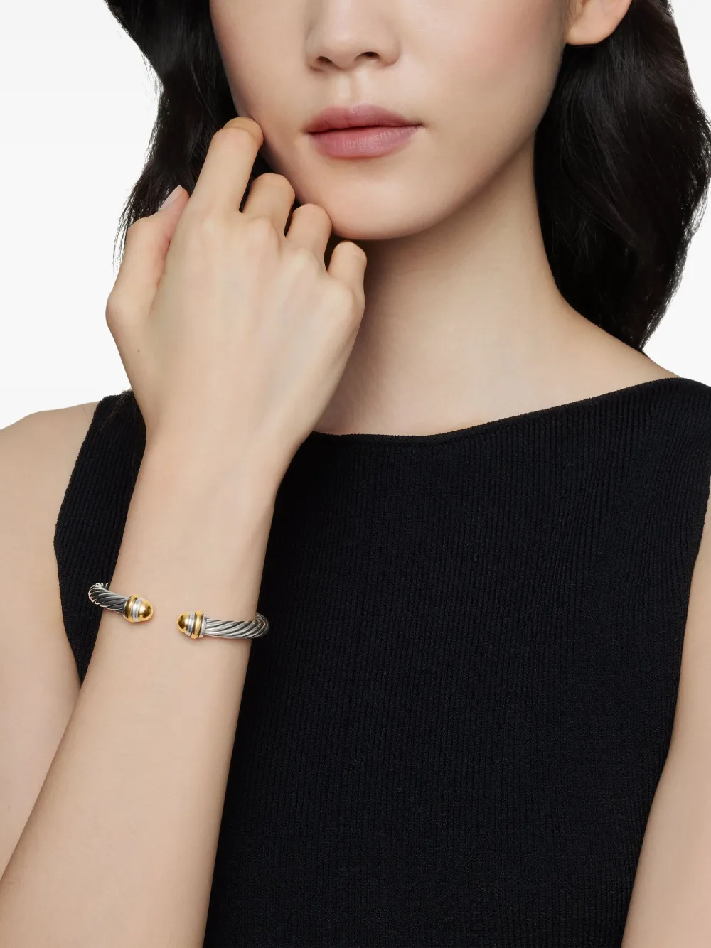 David Yurman 14K yellow gold and sterling silver Classic Cable bracelet (7mm) | Image 2