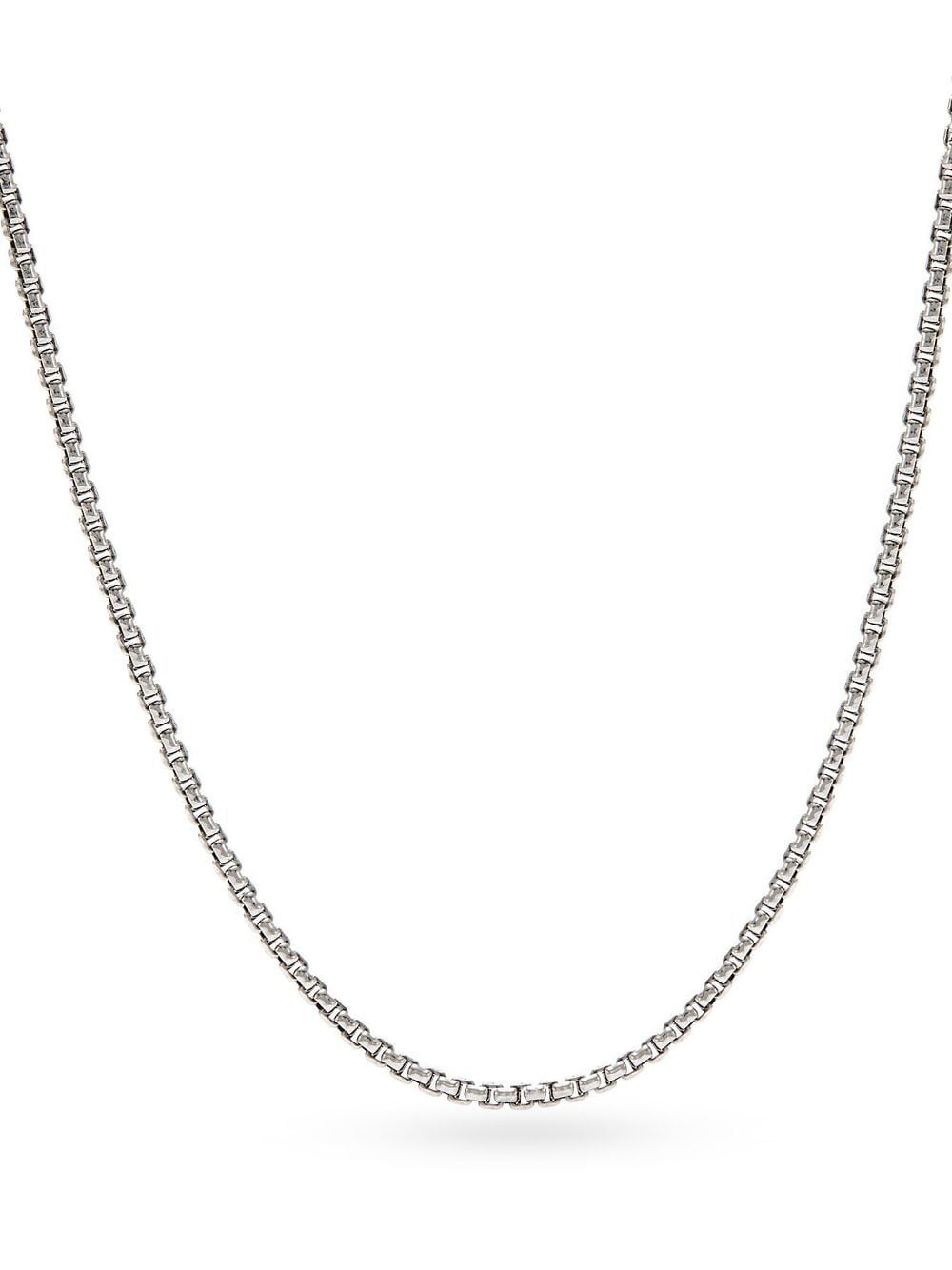 Shop David Yurman 14kt Yellow Gold Box Chain Necklace In Silver