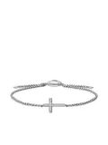 David Yurman sterling silver Petite Pavé Cross Chain bracelet (1.7mm)