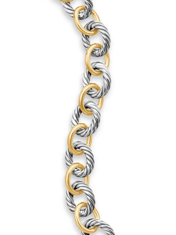 David Yurman Oval Link Chain ブレスレット 10mm 18Kイエローゴールド