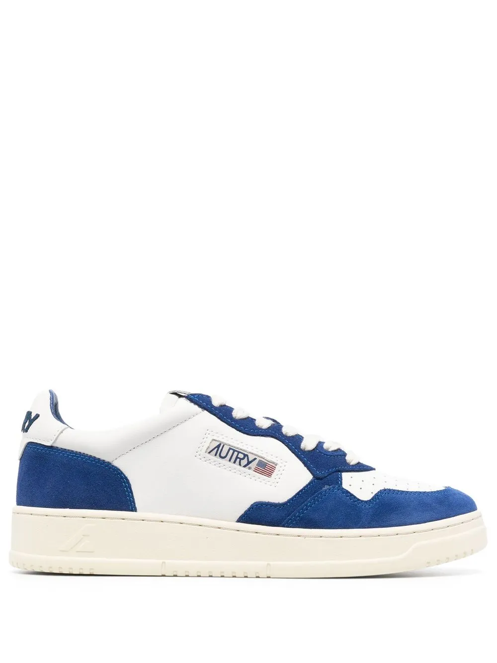 

Autry leather colour-block sneakers - White