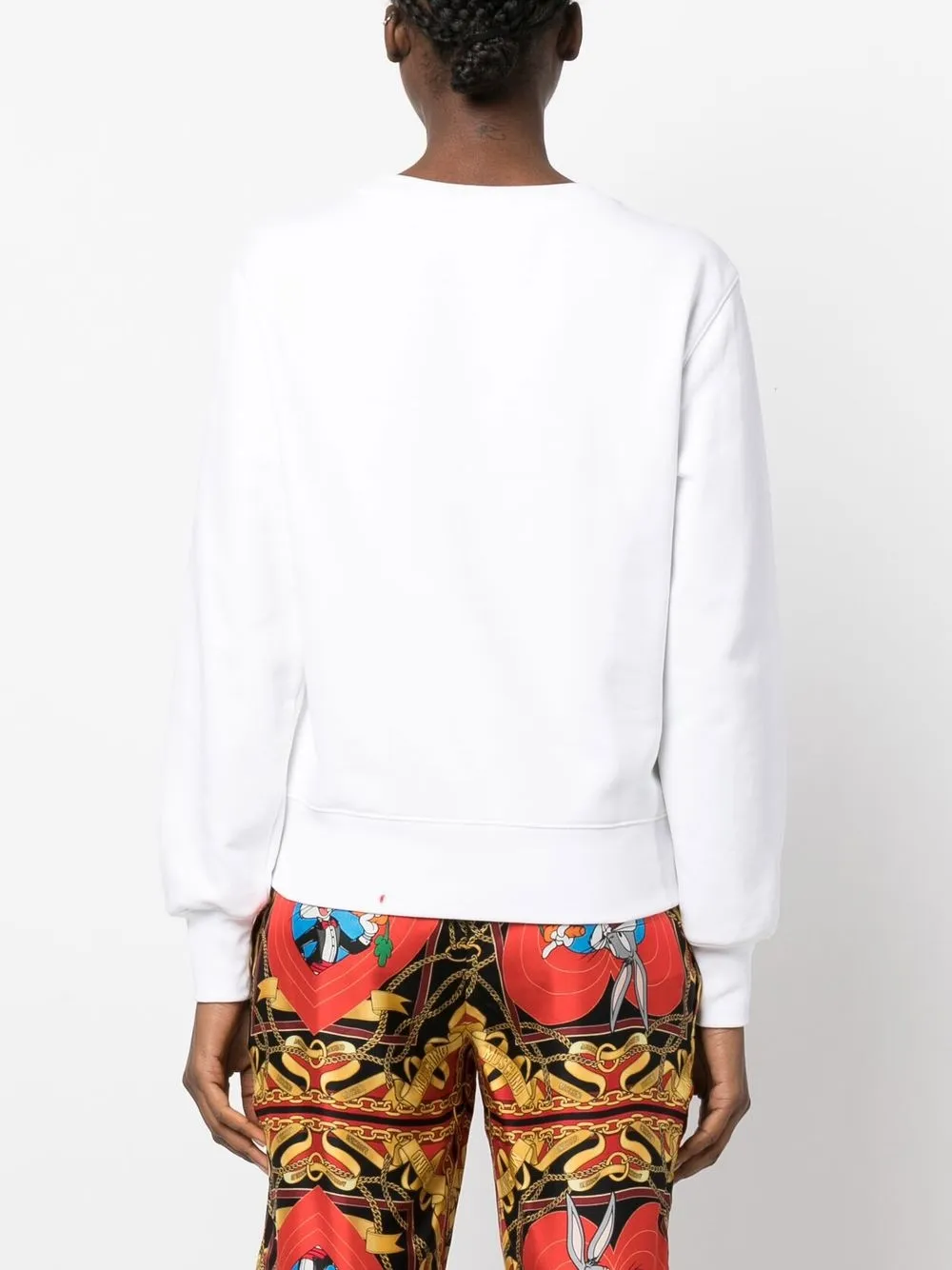 Shop Moschino Bugs Bunny Print Sweatshirt In White