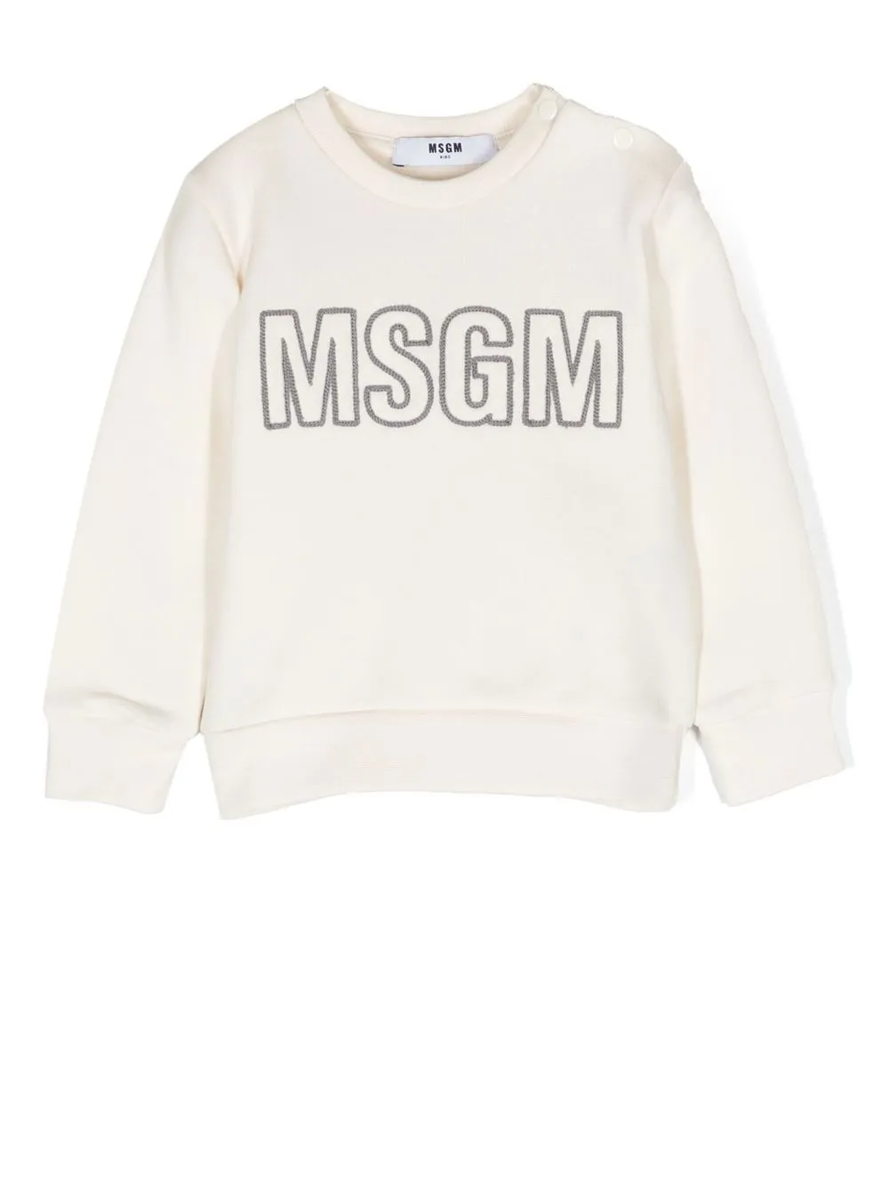 

MSGM Kids logo-print sweatshirt - Neutrals