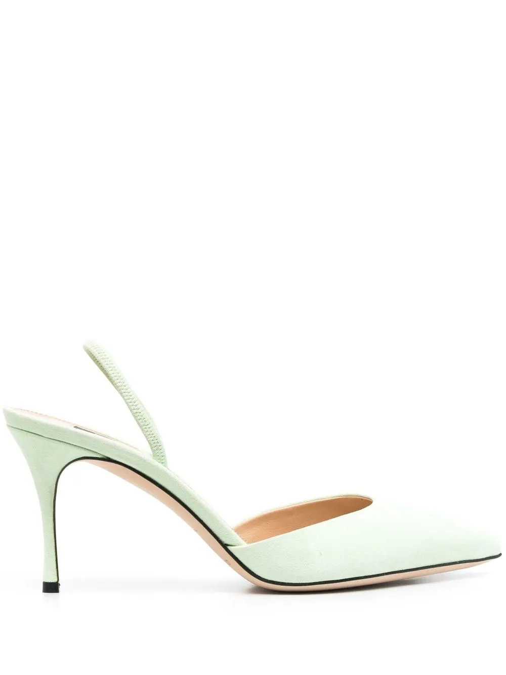 Sergio Rossi Pumps met puntige neus Groen