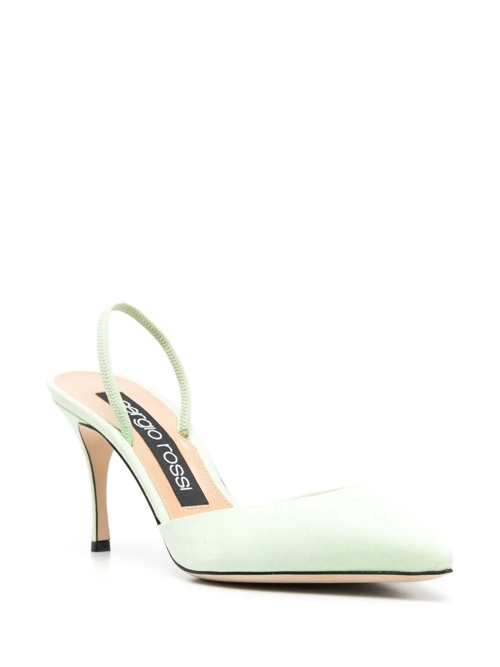 Sergio Rossi Pumps met puntige neus Groen