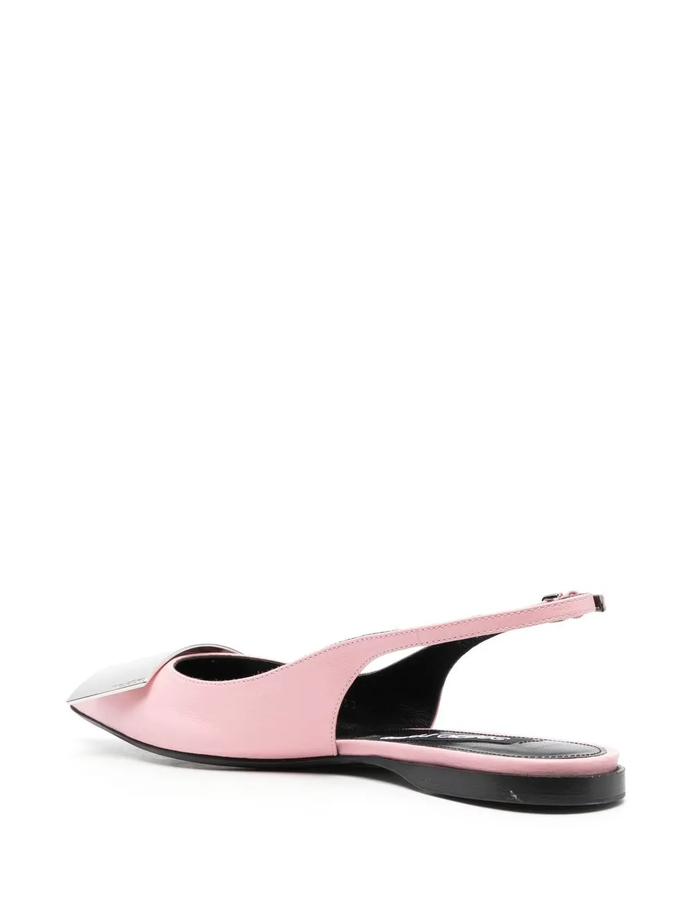 Shop Sergio Rossi Miroir Leather Slingback Pumps In Pink