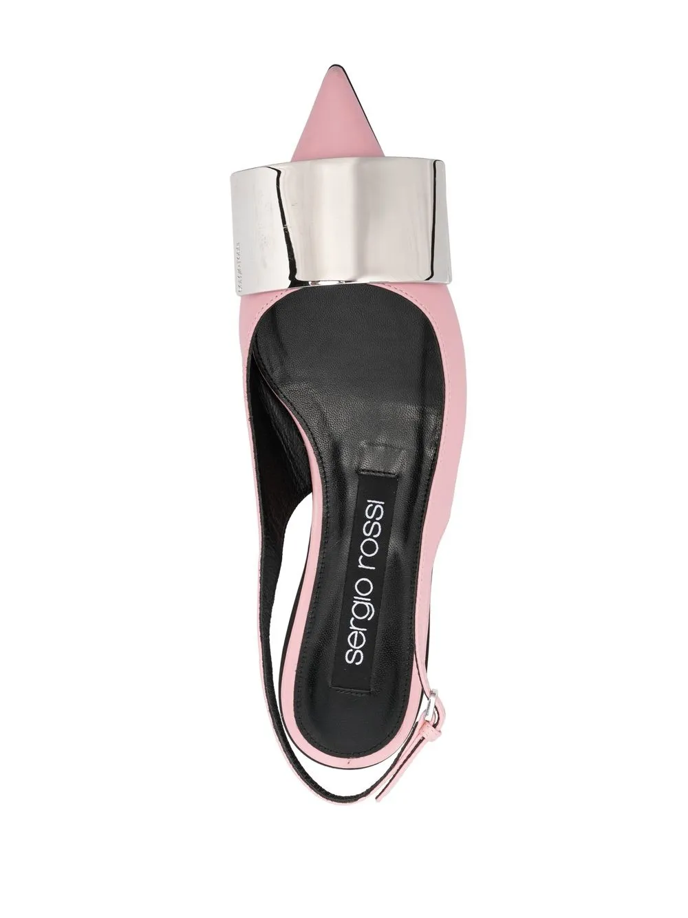 Shop Sergio Rossi Miroir Leather Slingback Pumps In Pink