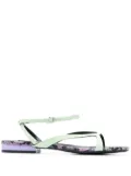 Sergio Rossi Sr Aracne snake-print sandals - Green