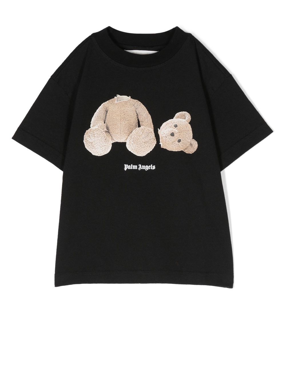 Palm Angels Kids' T-shirt Bear In Black