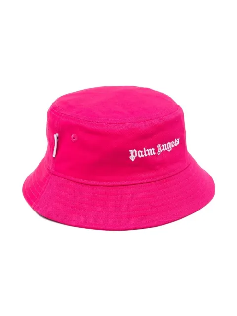 Palm Angels Kids smiley-patch bucket hat