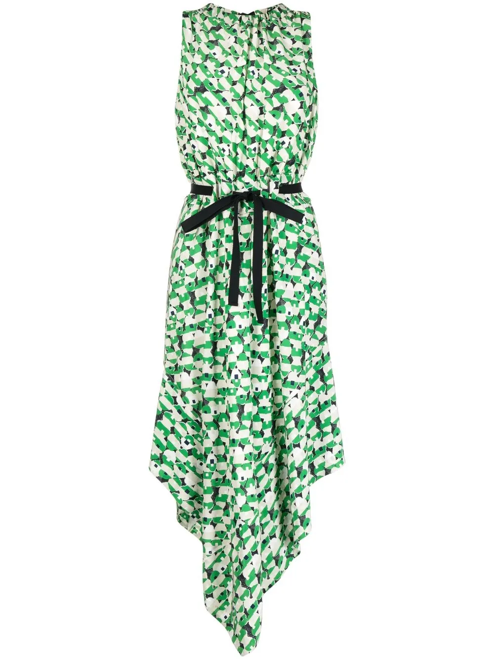

Jason Wu asymmetrical silk midi dress - Multicolour