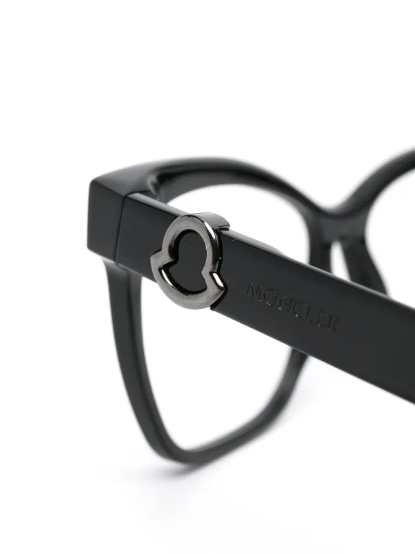 Moncler Eyewear ロゴプレート 眼鏡フレーム | ブラック | FARFETCH JP
