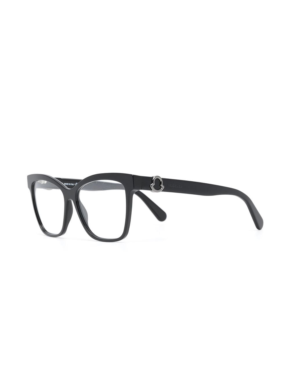 Moncler Eyewear Bril met logoplakkaat - Zwart