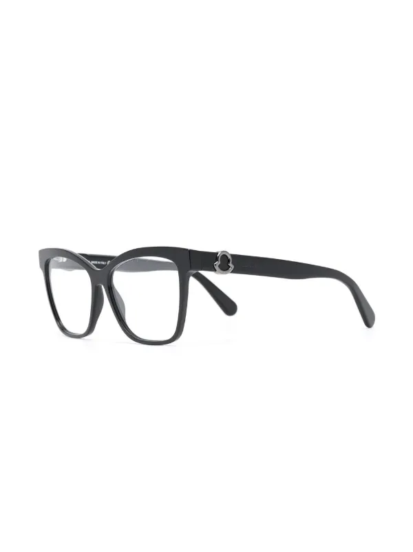Moncler Eyewear ロゴプレート 眼鏡フレーム | ブラック | FARFETCH JP