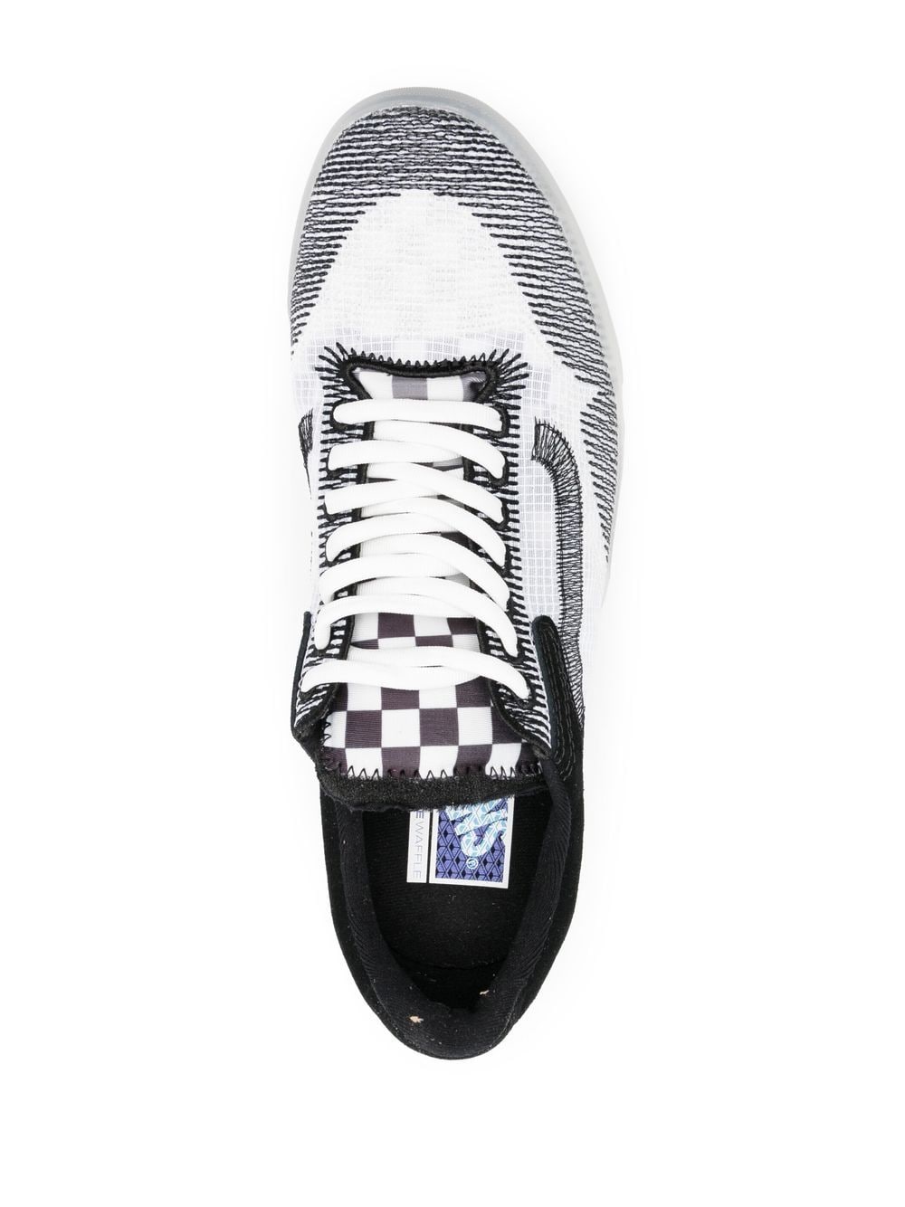 Shop Vans Ultimatewaffle Exp Checkers-print Sneakers In 白色