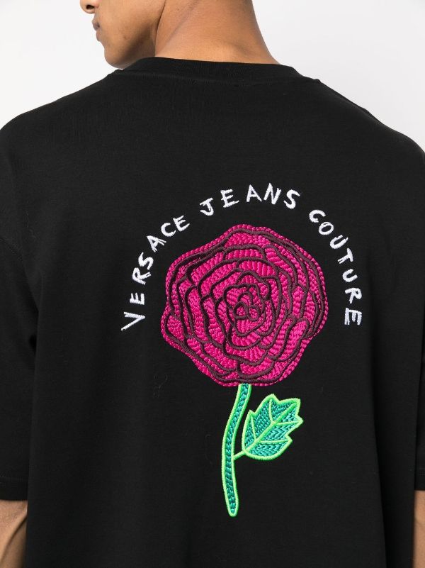 marxisme privat Fremmed Versace Jeans Couture T-shirt Med blomster-broderi - Farfetch