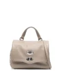 Zanellato grained leather tote bag - Brown