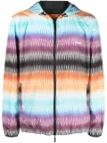 Missoni gradient zigzag-print hooded jacket - Blue