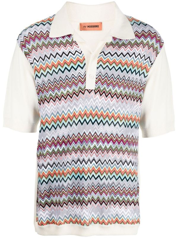 Missoni Zigzag Knit Polo Shirt - Farfetch