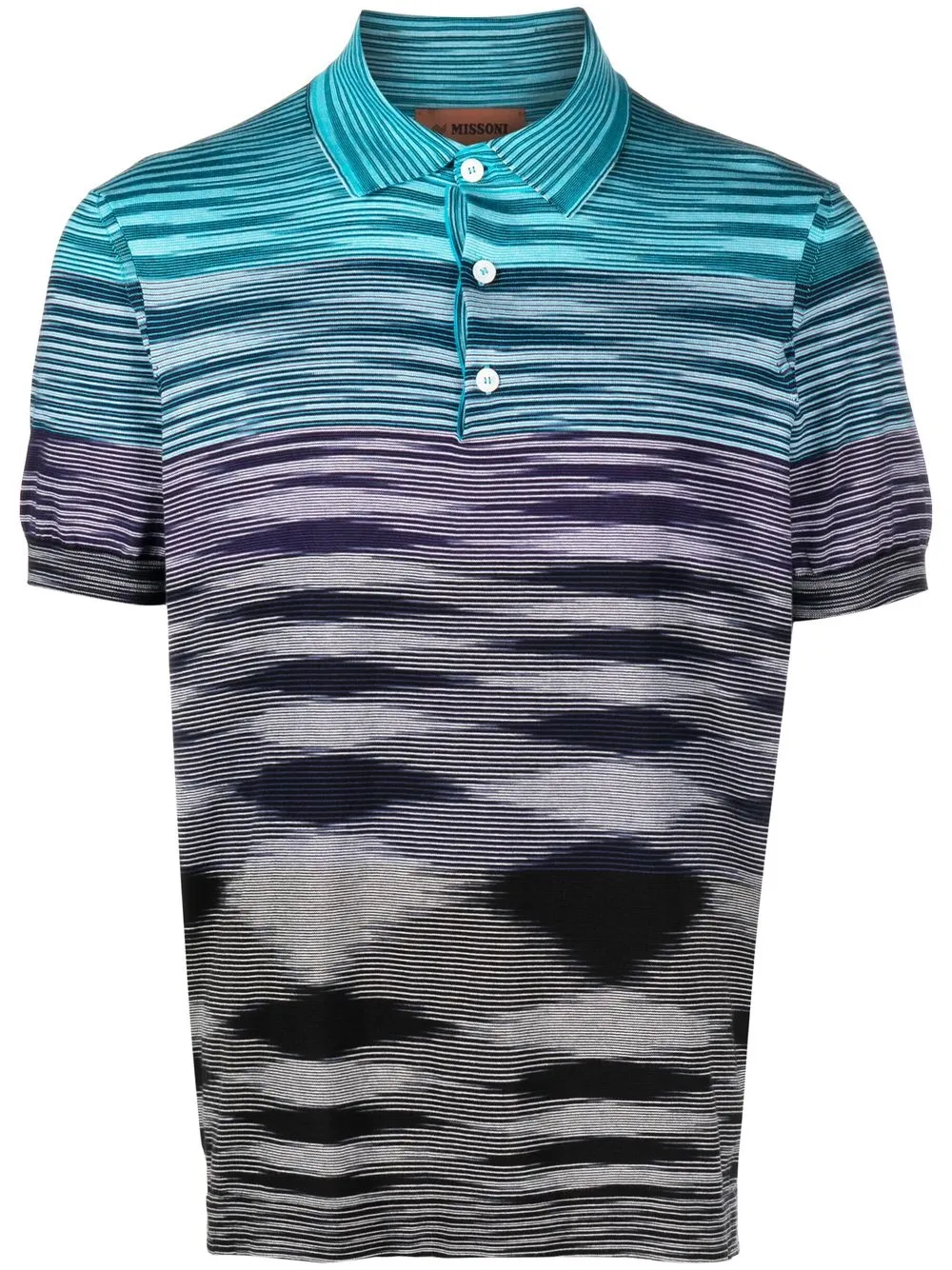 

Missoni abstract-print polo shirt - Blue