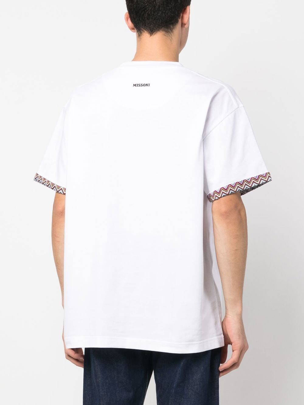 Shop Missoni Zigzag-edge Detail T-shirt In White