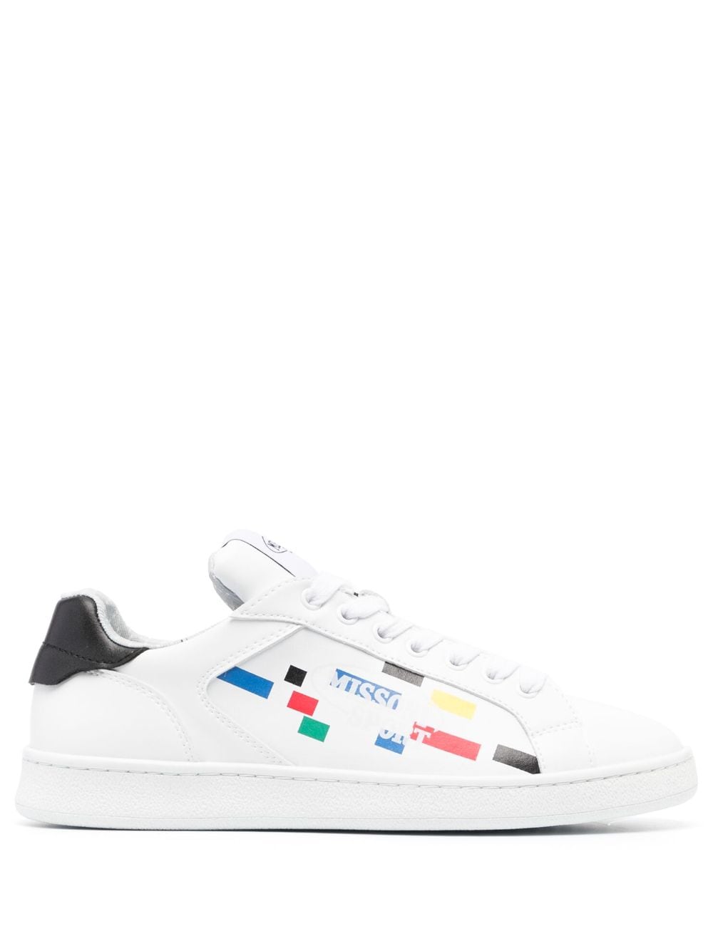 Missoni Sport Leather Trainers In White