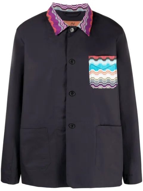 Missoni patch-pockets button-up shirt jacket