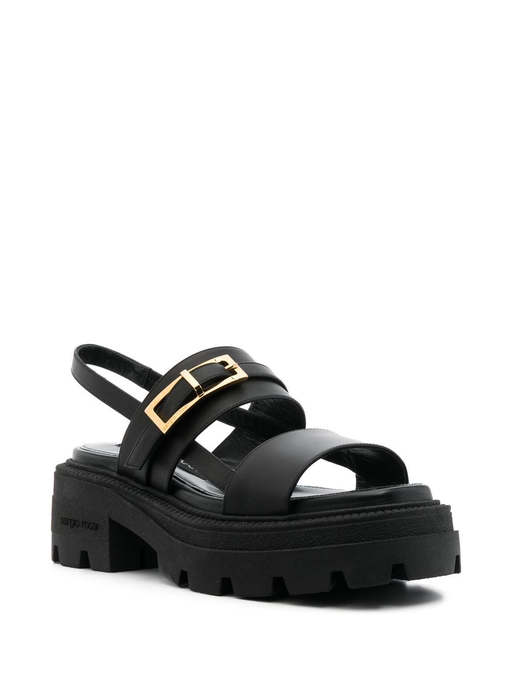 Shop Sergio Rossi Sr Nora 70mm Open-toe Sandals In Black