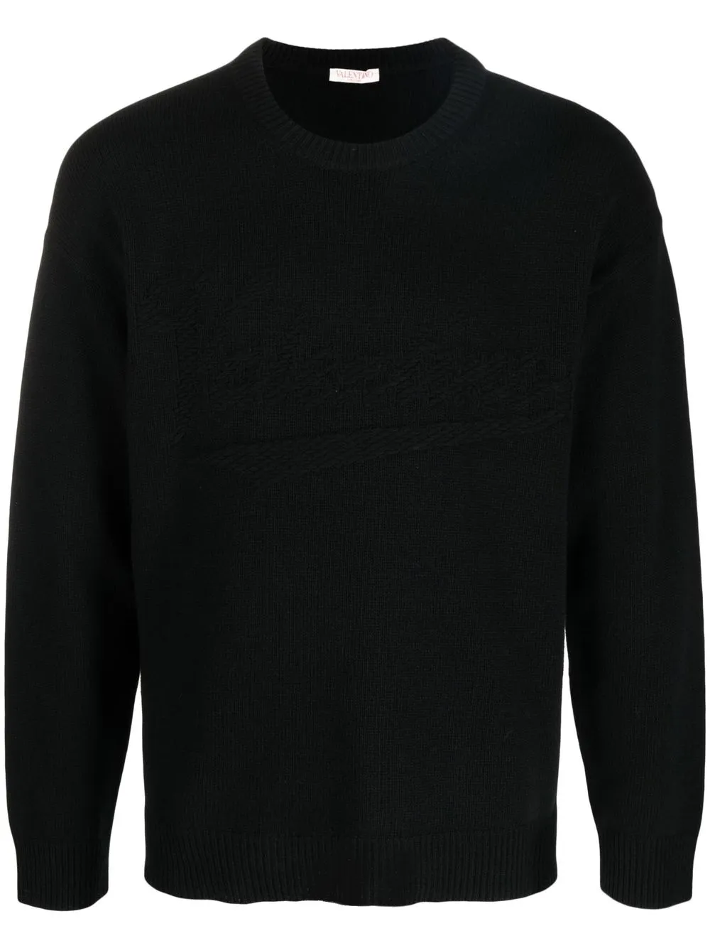 

Valentino logo jacquard wool jumper - Black