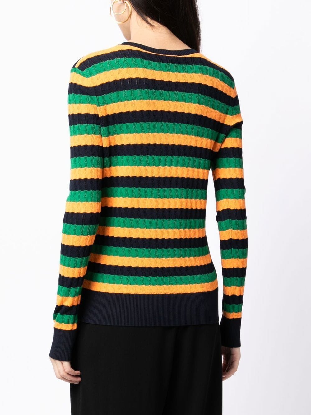 Shop Jason Wu Striped Knitted Top In Multicolour