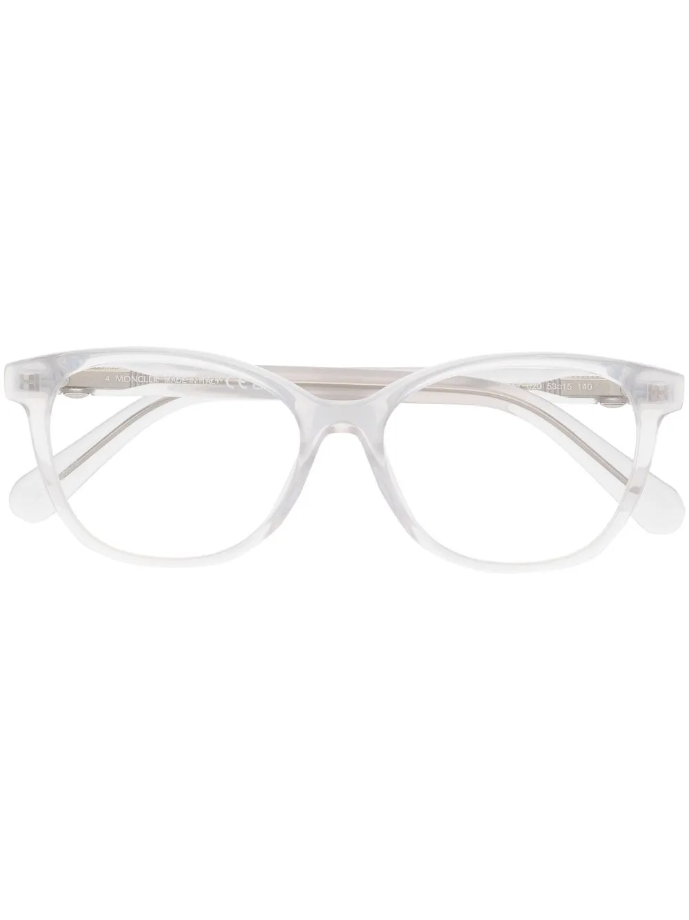 

Moncler Eyewear logo-plaque round-frame glasses - Grey