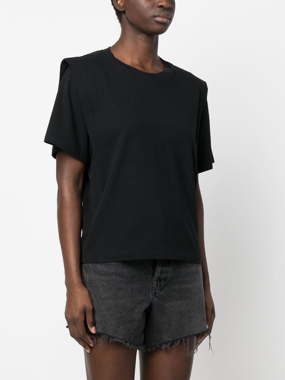 Shop Isabel Marant Crew Neck Short-sleeved T-shirt In Black