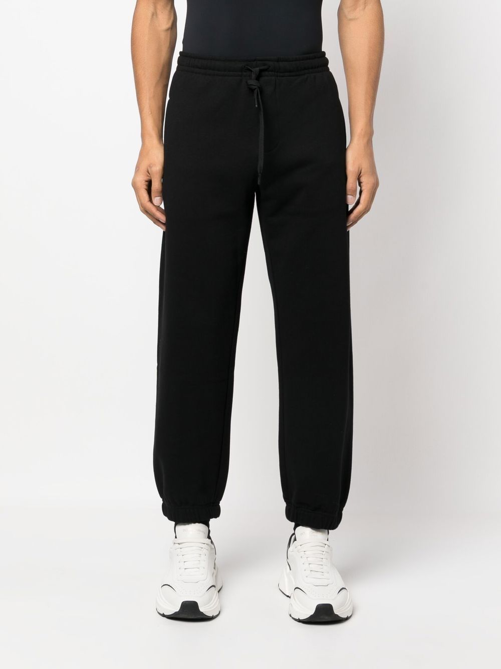 Shop Versace Jeans Couture Logo-print Track Pants In Black