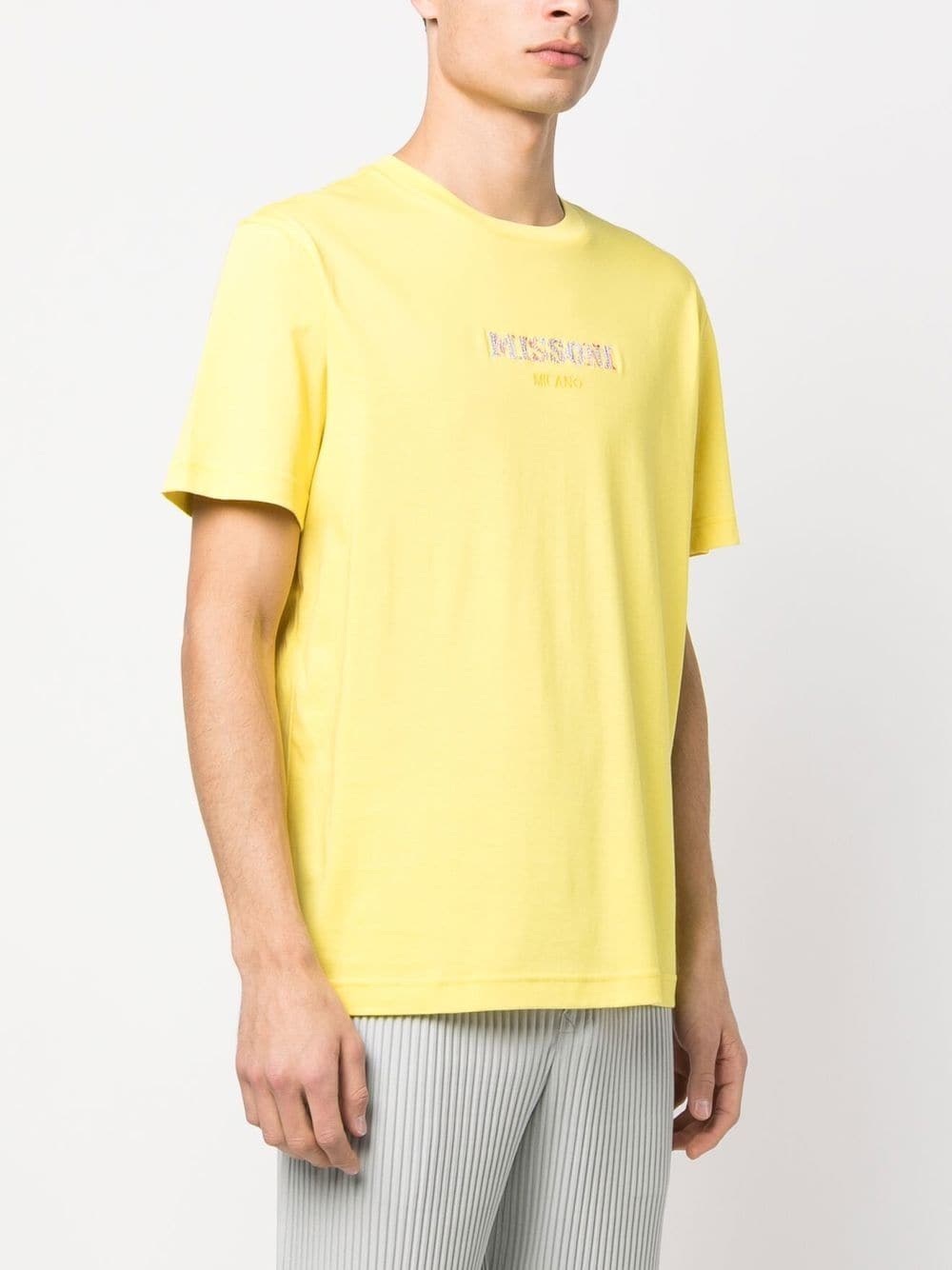 Shop Missoni Logo-print Detail T-shirt In Yellow