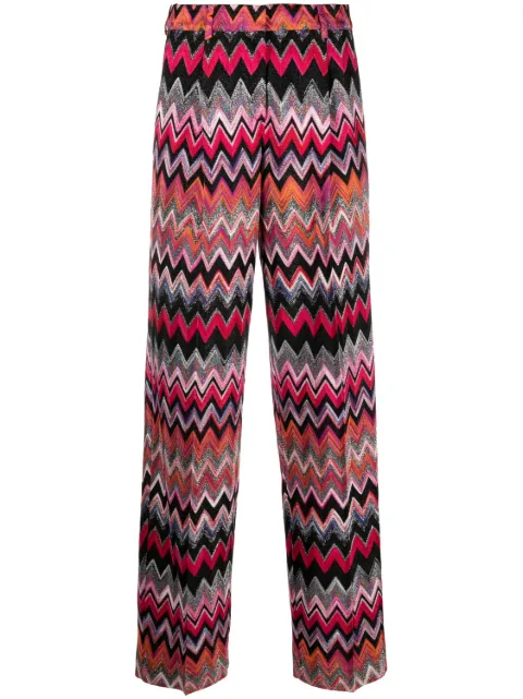 Missoni zigzag woven straight-leg trousers