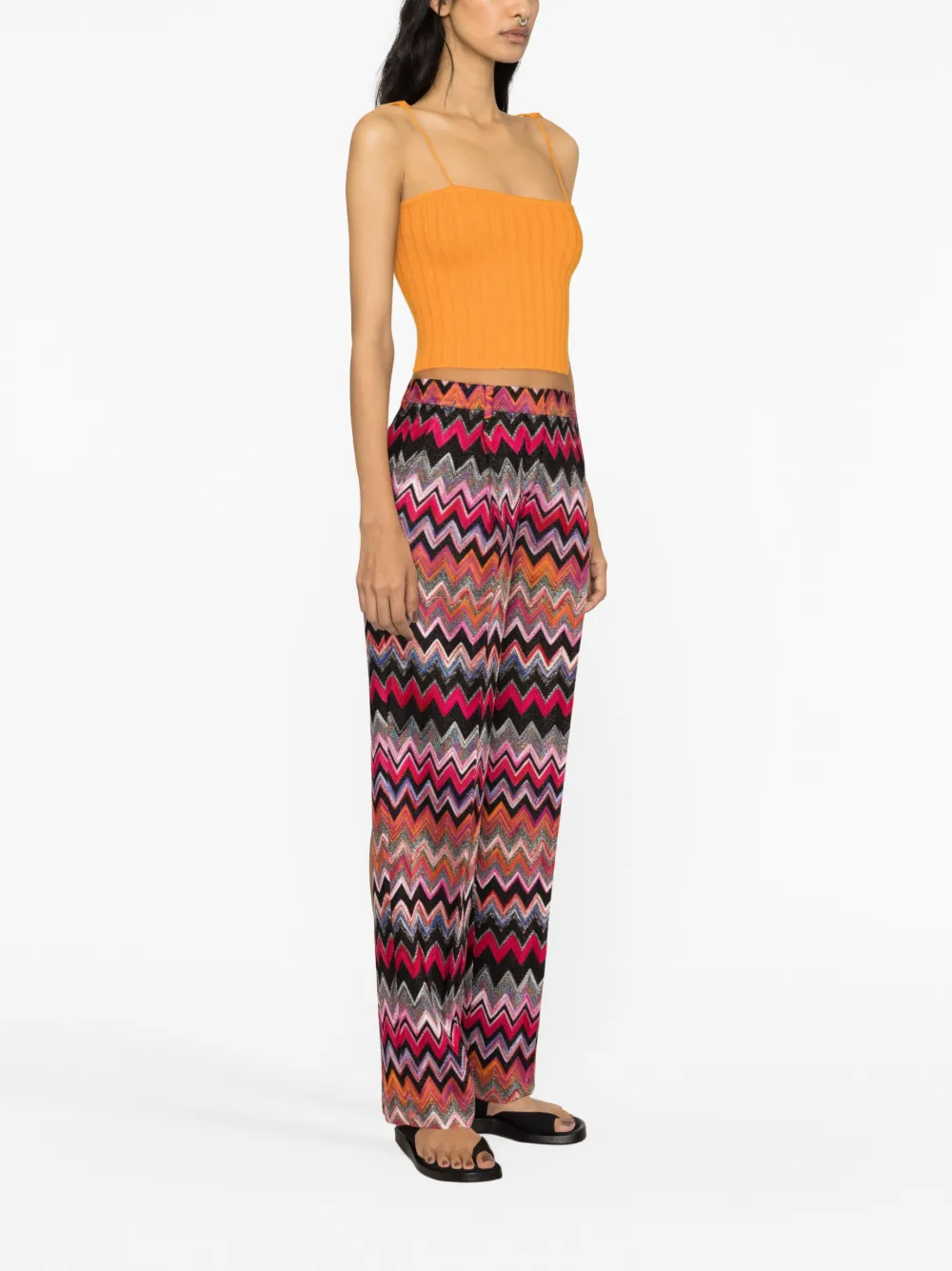 MISSONI ZIGZAG WOVEN STRAIGHT-LEG TROUSERS