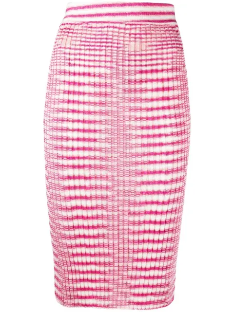 Missoni striped rib-knit skirt